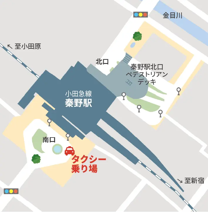 小田急線「秦野駅」タクシー乗り場